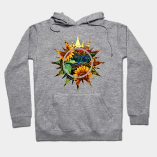 Sunflower Stained Glass Sun Hoodie